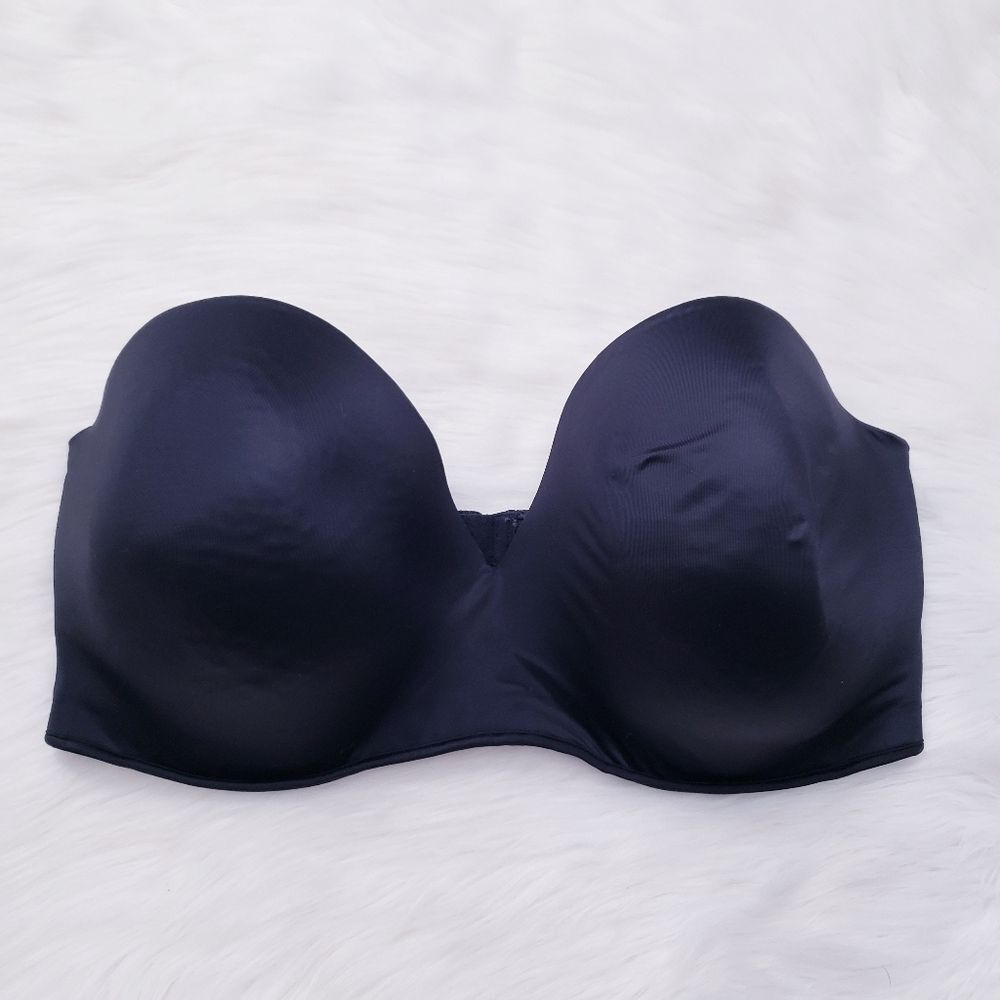 Cacique Black Smooth Strapless Bra 44H